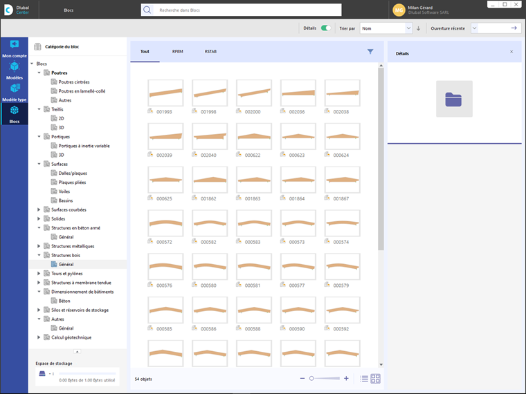 Blocs du Dlubal Center