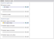 Désactivation des barres et des appuis nodaux
