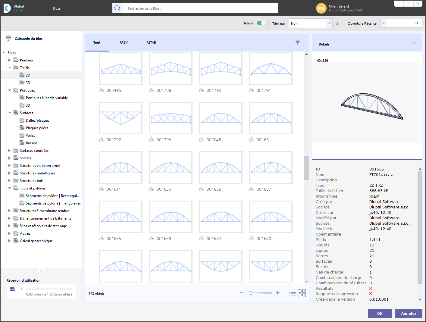 Sélection d’un bloc