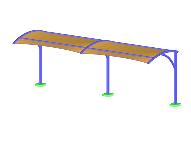 toiture à membrane tendue