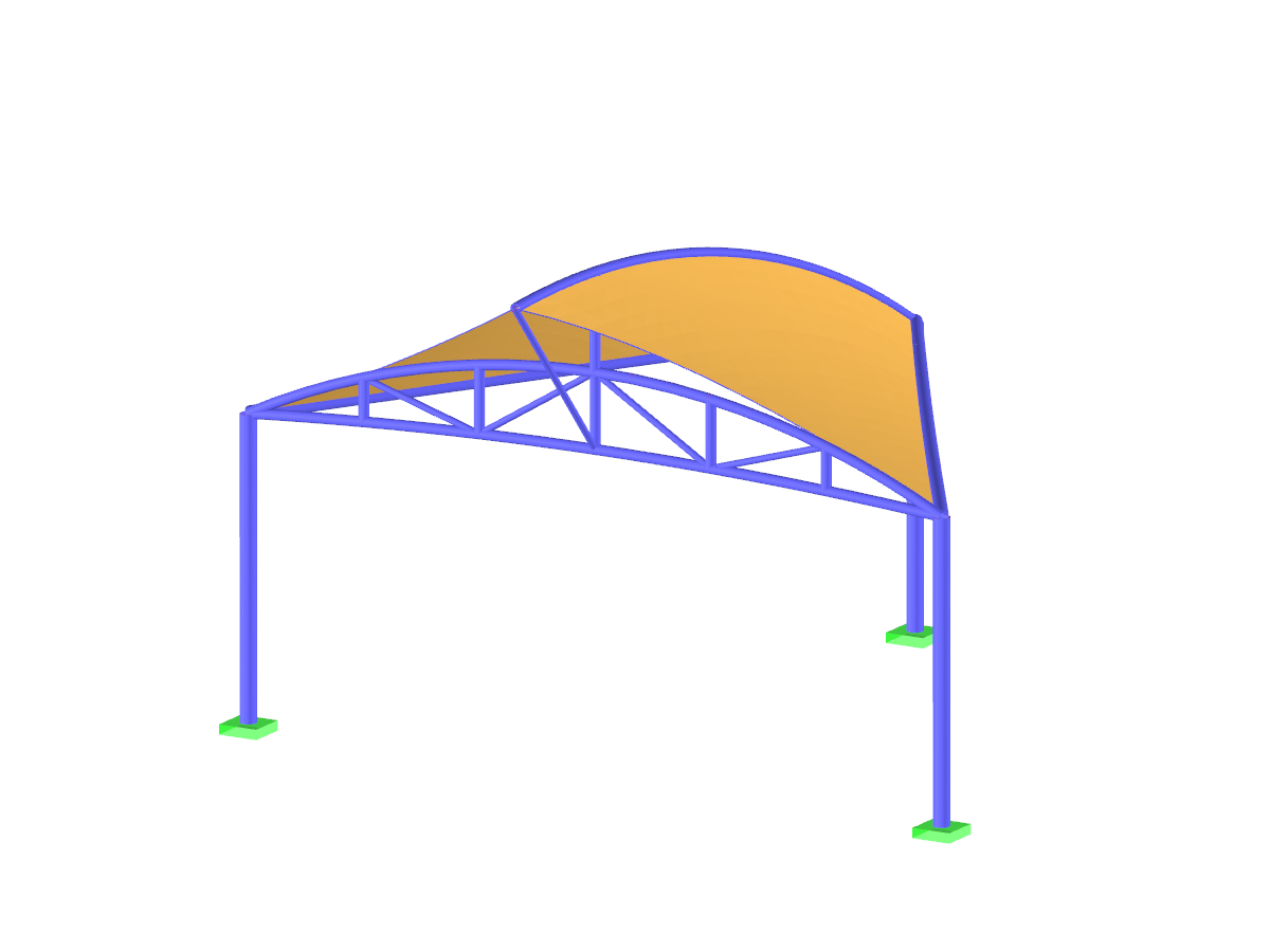toiture à membrane tendue