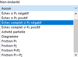 Sélection de la non-linéarité de l’appui