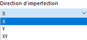 Sélection d’une direction d’imperfection