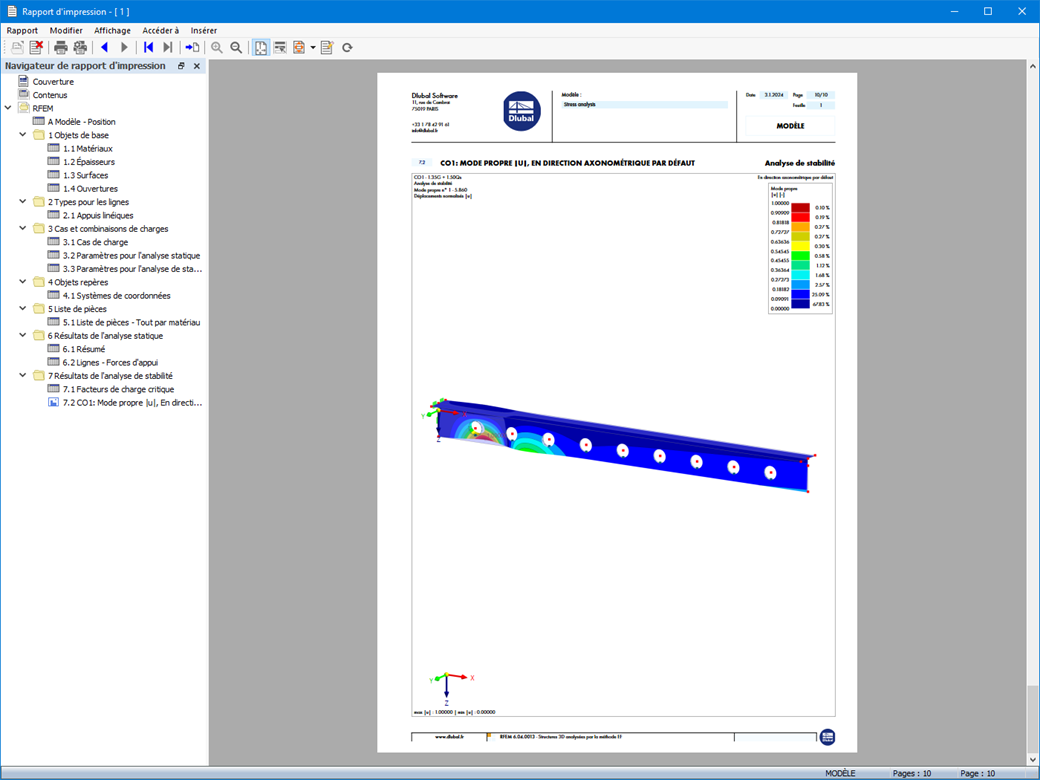 Rapport d'impression