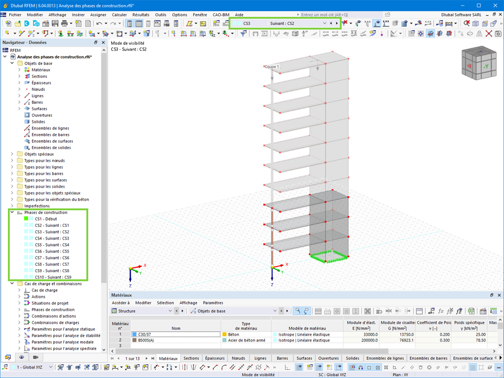 Phases de construction