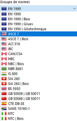 Sélection d’une norme