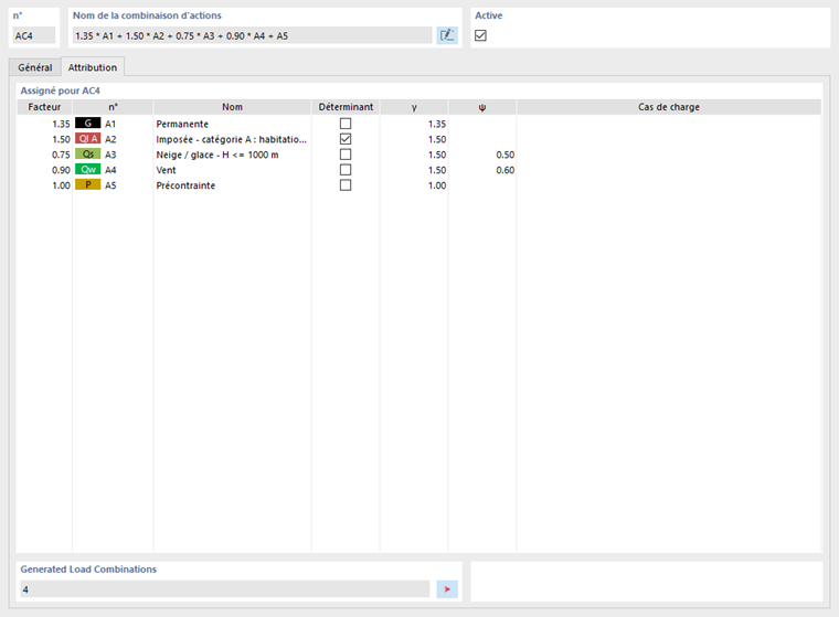 Attribution d’actions pour les combinaisons d’actions