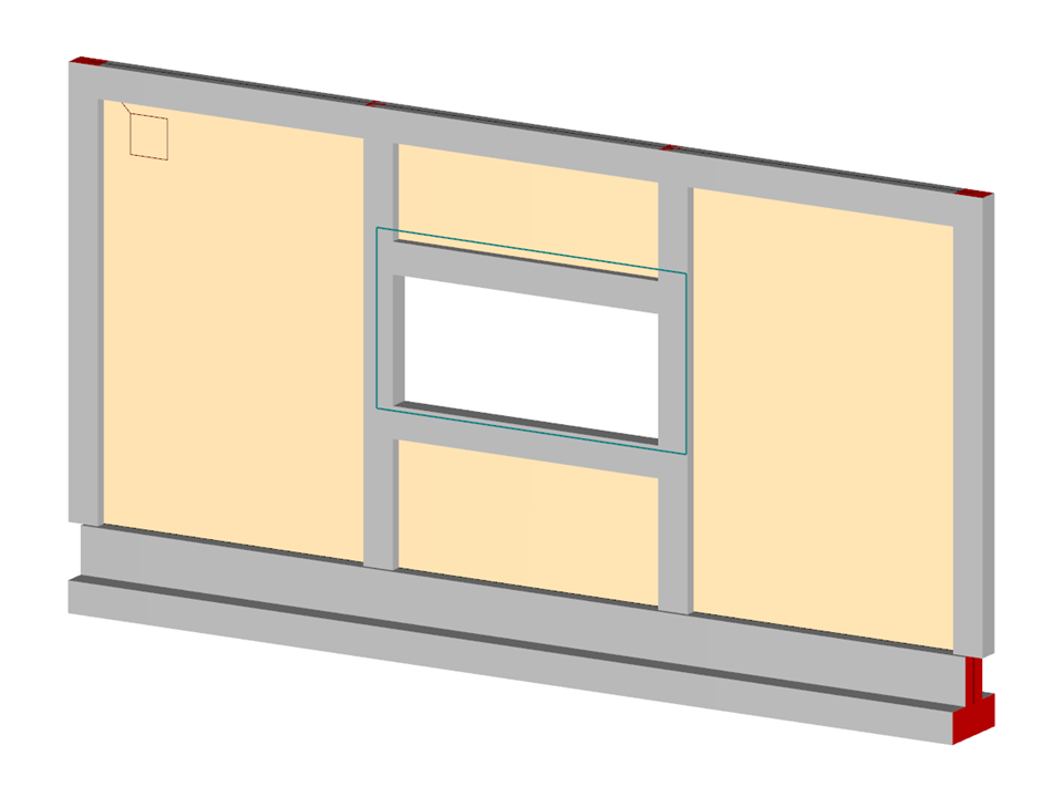 Mur en maçonnerie avec ouverture au centre