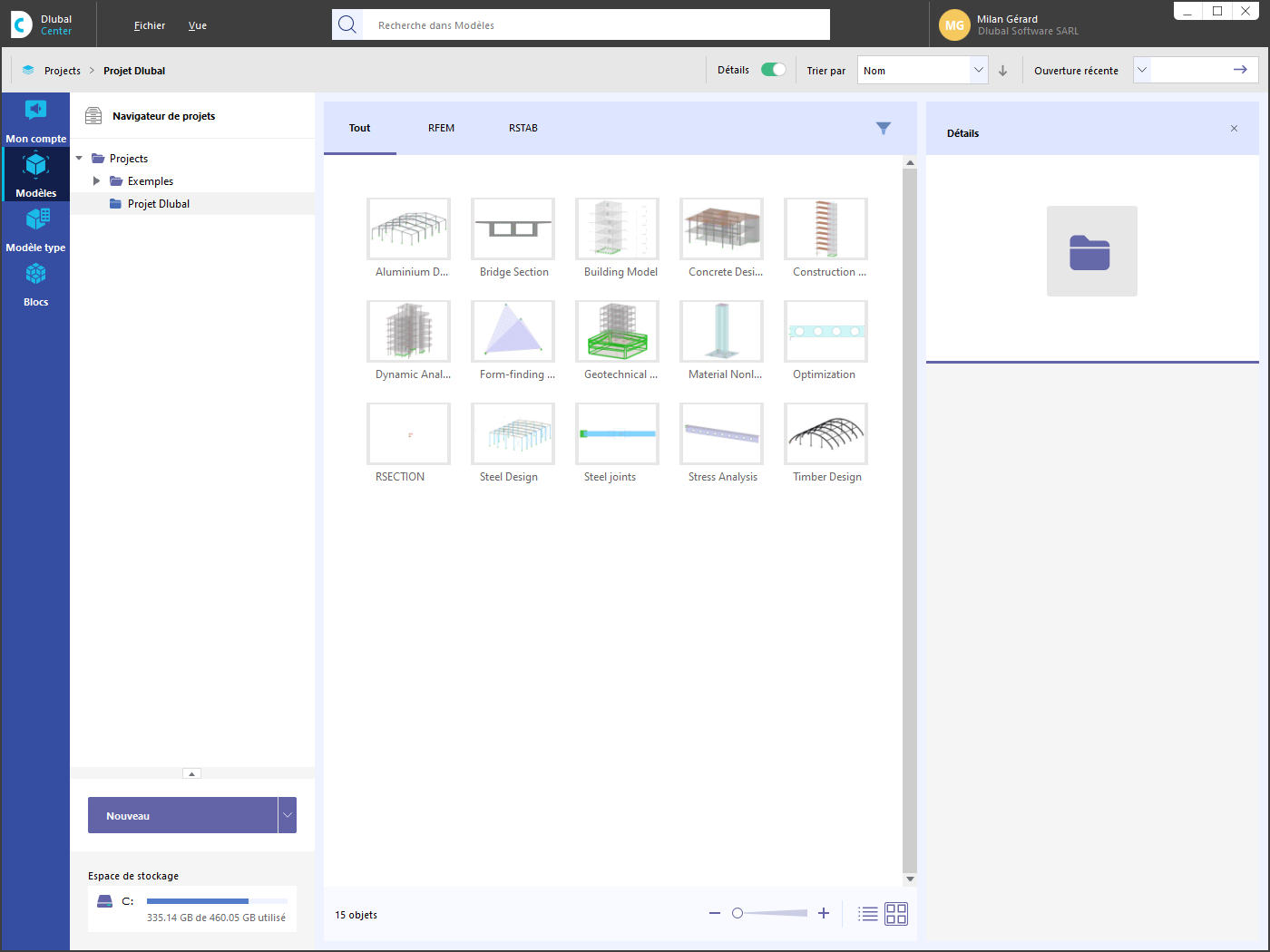Système de gestion centralisé | Gestion des projets, données clients, blocs et modèles d’assemblages acier