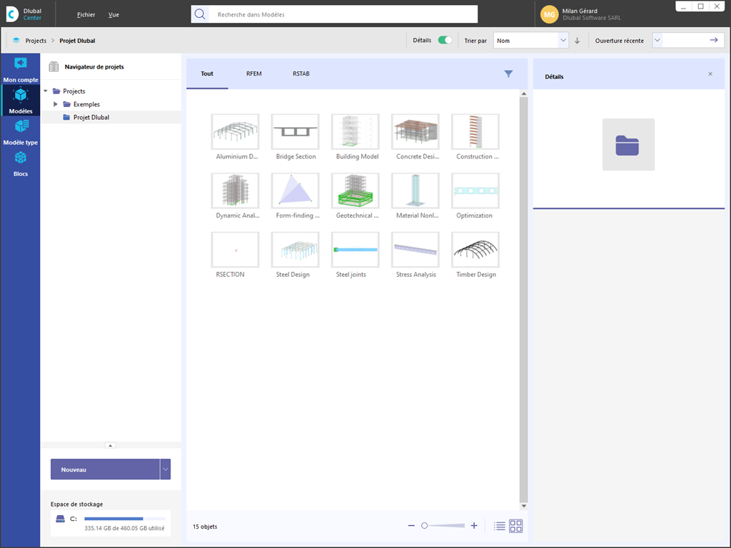 Système de gestion centralisé | Gestion des projets, données clients, blocs et modèles d’assemblages acier