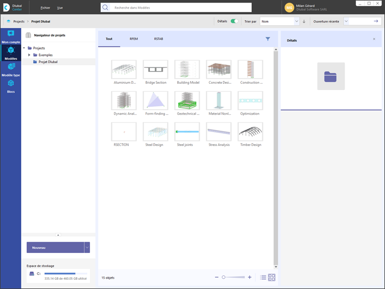 Système de gestion centralisé | Gestion des projets, données clients, blocs et modèles d’assemblages acier