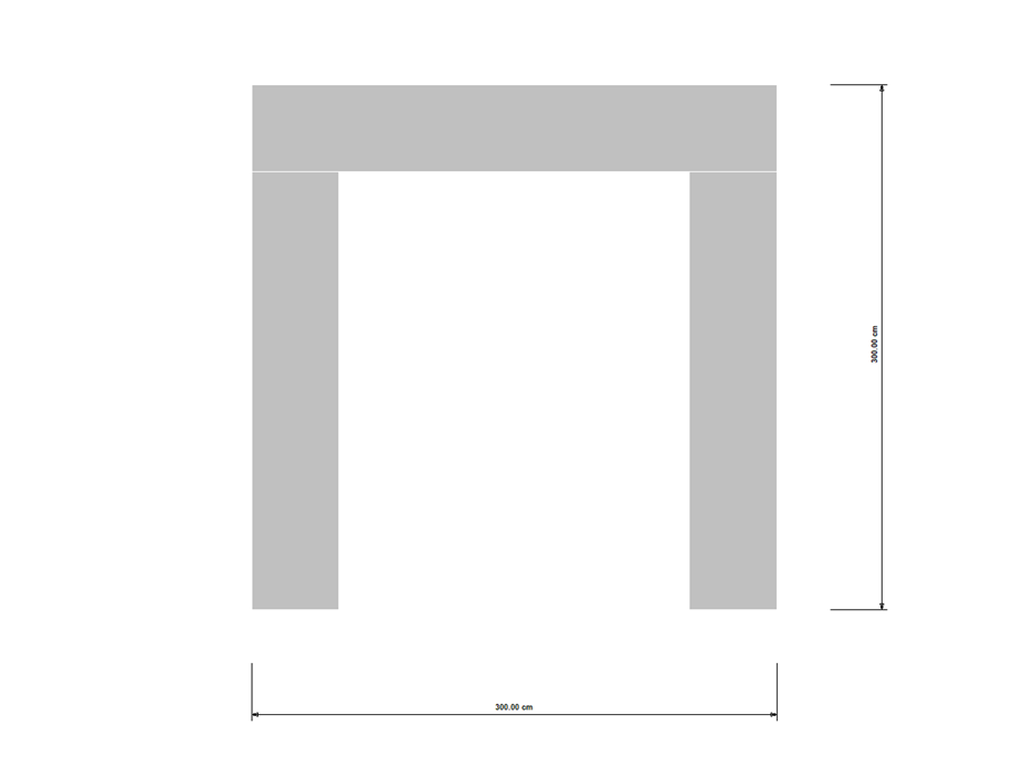 Section en U avec des lignes de connexion verticales | section