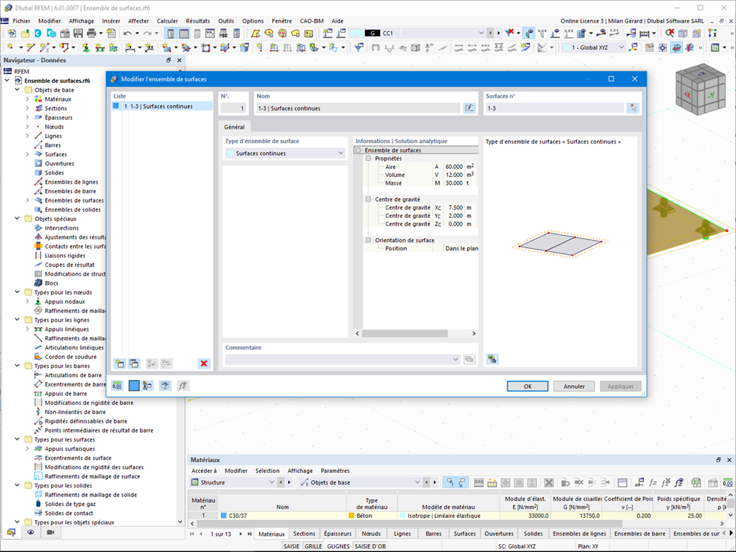 Ensemble de surfaces