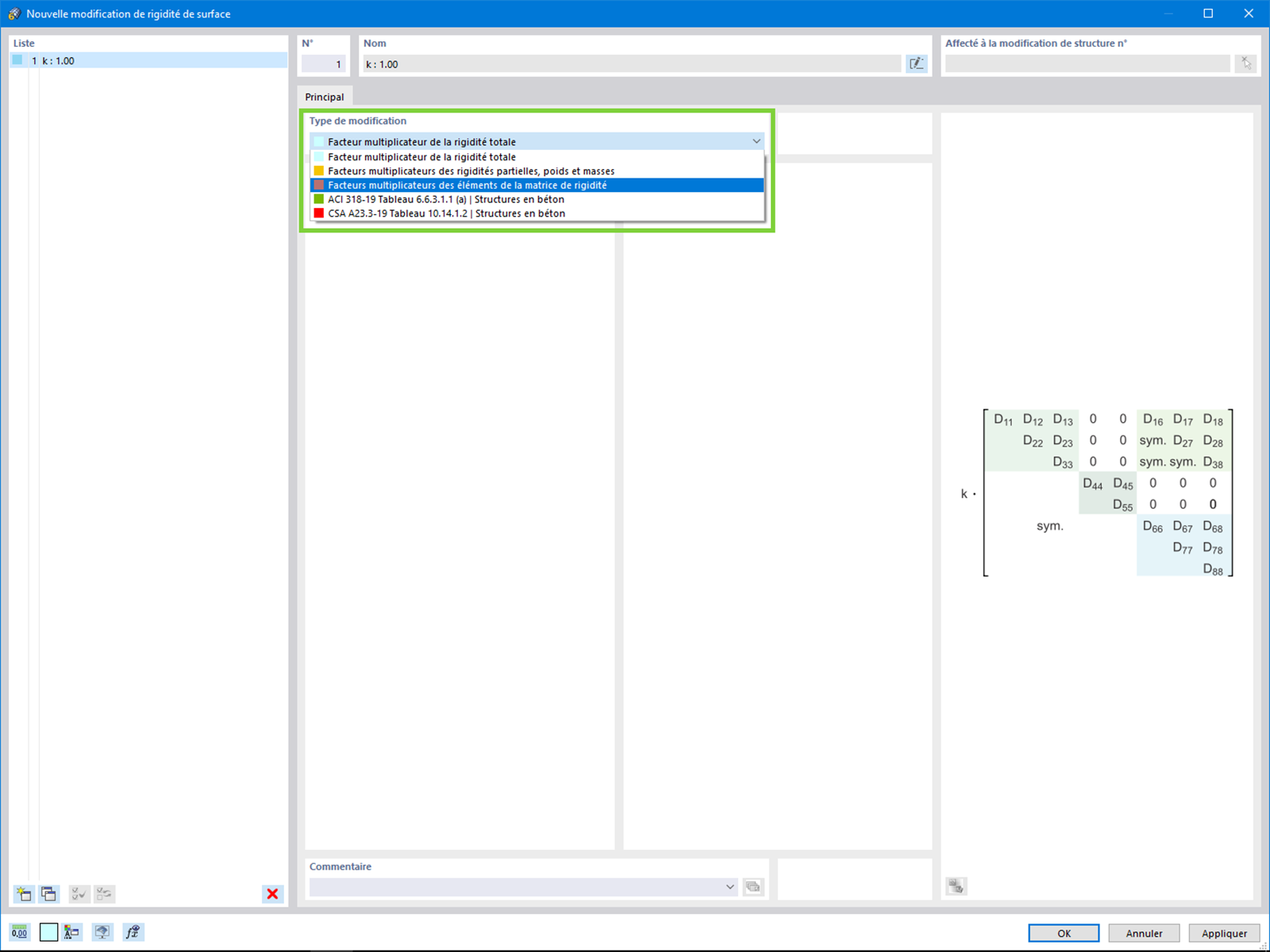 Modification de la rigidité de surface
