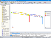 Modèle de portique de l'espace de stockage dans RFEM