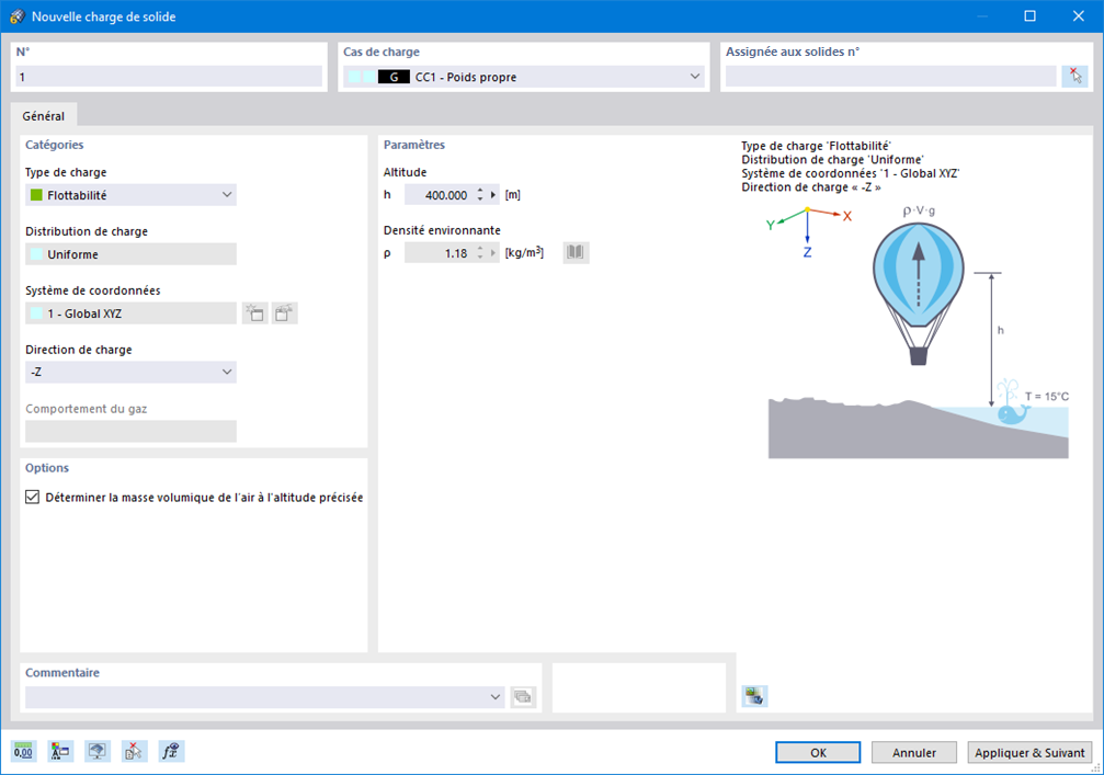 Déterminer la masse volumique de l’air à l’altitude précisée