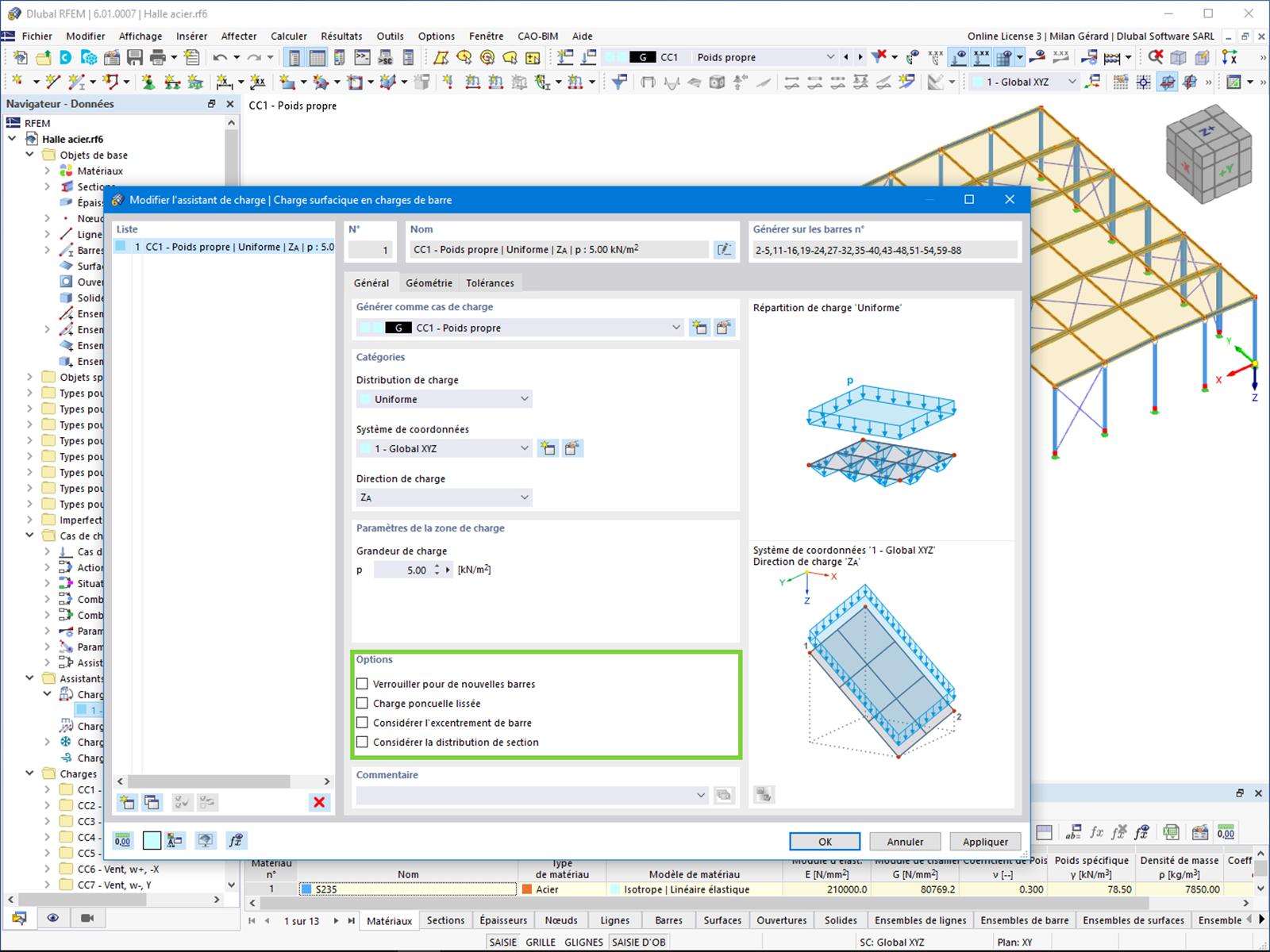 Nouvelles fonctionnalités de l'assistant de chargement