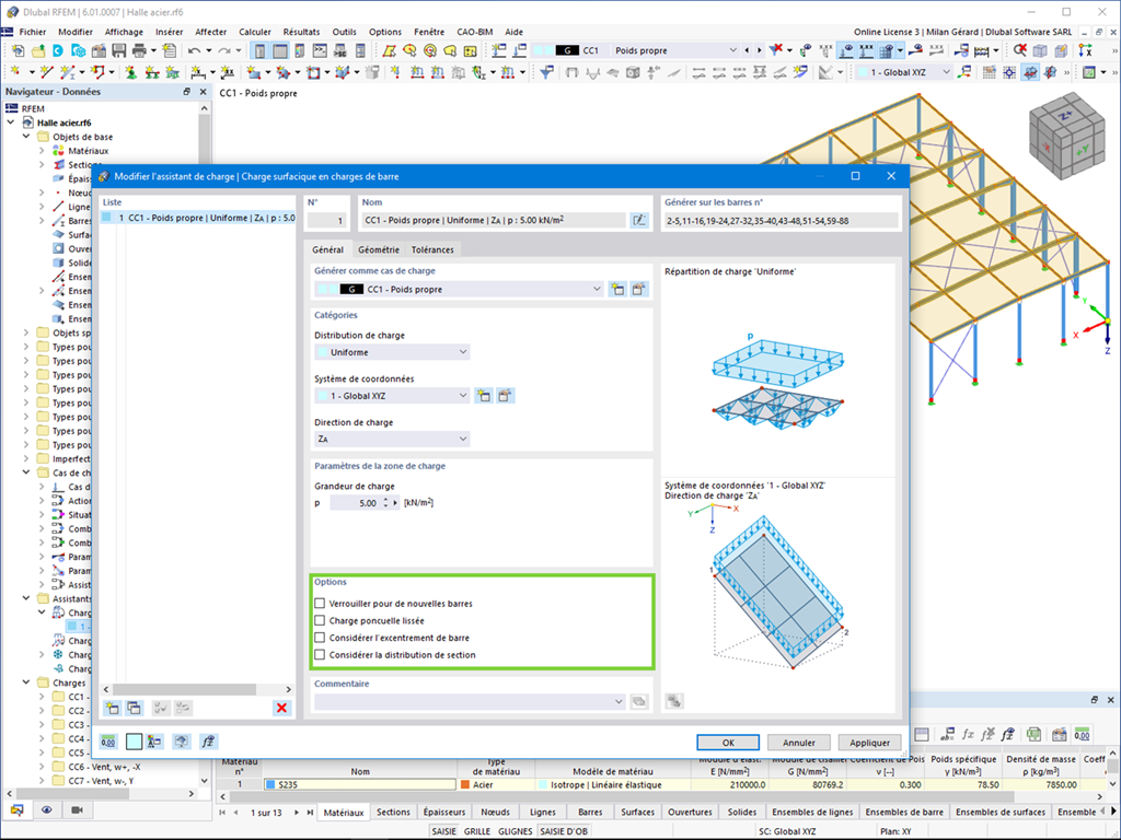 Nouvelles fonctionnalités de l'assistant de chargement