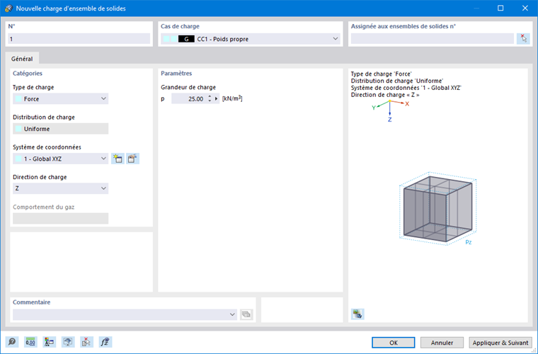 Boîte de dialogue « Nouvelle charge d’ensemble de solides »