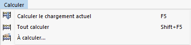 Menu « Calculer »