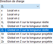 Sélection de la direction de charge