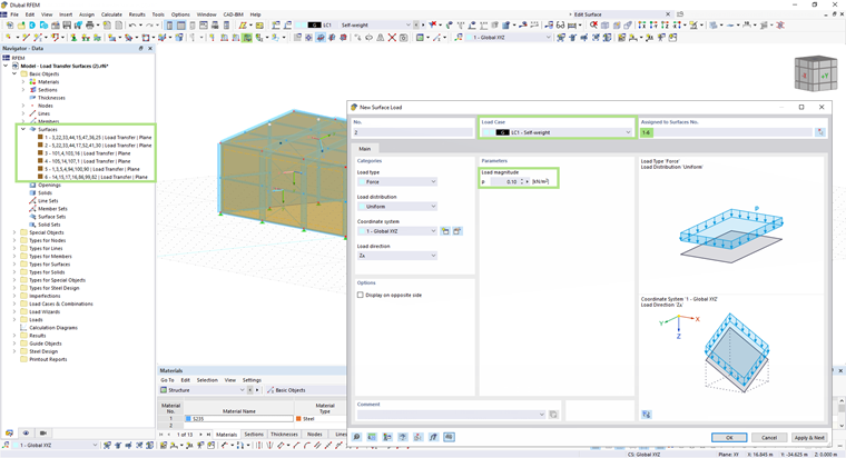 Surfaces de transfert de charge dans RFEM 6