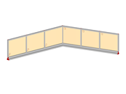 Mur en maçonnerie à angle variable