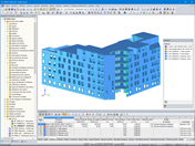 Modèle de structure en bois de l'hôtel dans RFEM
