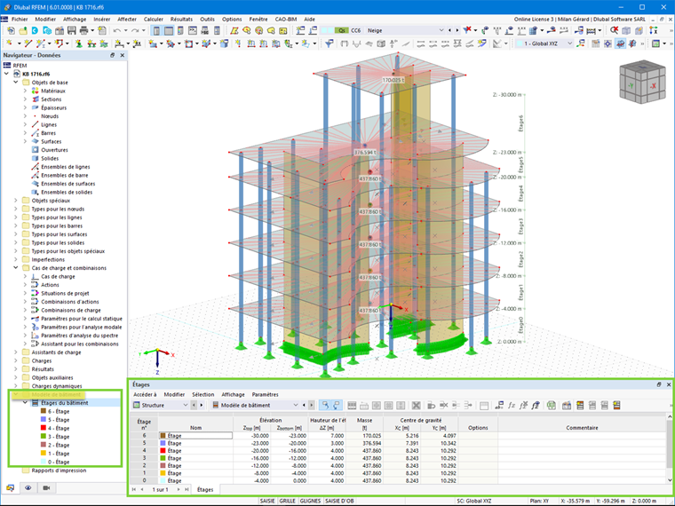 Module complémentaire Modèle de bâtiment dans RFEM 6