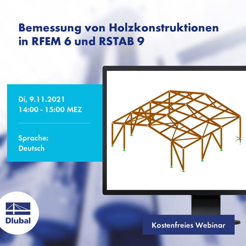 Calcul de structures en bois dans RFEM 6 et RSTAB 9