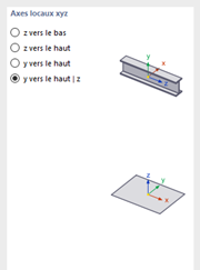 Axes de barre et axes de surface