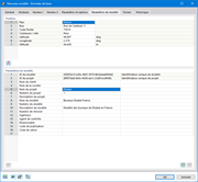 Boîte de dialogue « Nouveau modèle - Données de base », onglet « Paramètres du modèle »