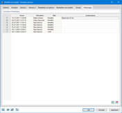 Boîte de dialogue « Modifier le modèle - Données de base », onglet « Historique »