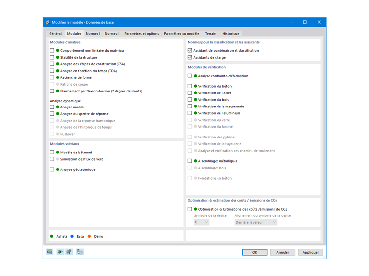 FAQ 005120 | Est-il possible d'utiliser les modules complémentaires surlignés en gris dans la vue d'ensemble ?