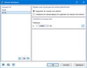 Résultat du contrôle du modèle pour les nœuds identiques