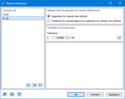 Résultat du contrôle du modèle pour les nœuds identiques