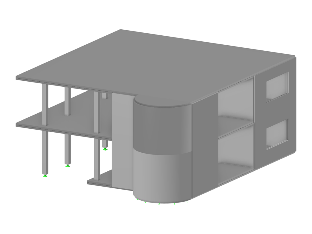 Structure de poteaux en béton