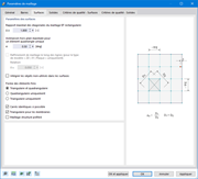 Boite de dialogue « Paramètres de maillage », onglet « Surfaces »