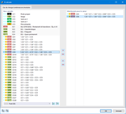 Sélectionner combinaisons de charges pour le calcul