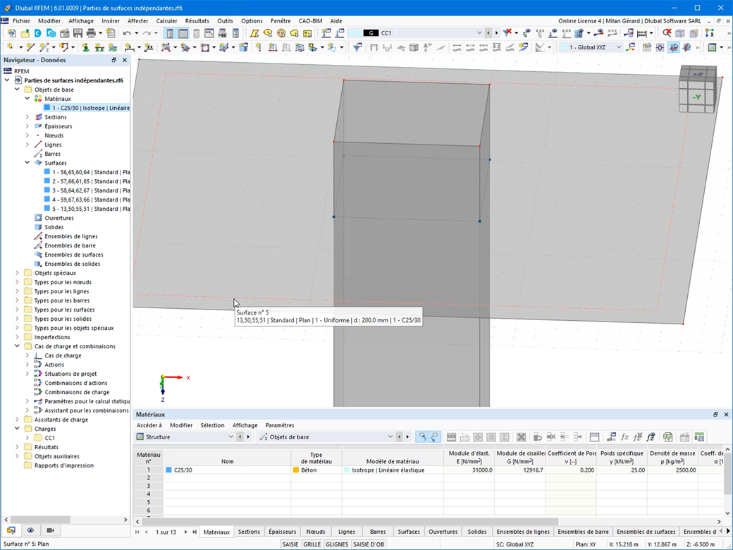 Intersection de surfaces