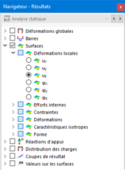 Sélection des déformations locales de surfaces dans le navigateur