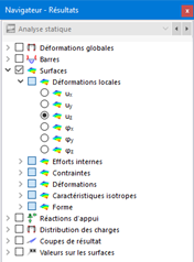Sélection des déformations locales de surfaces dans le navigateur