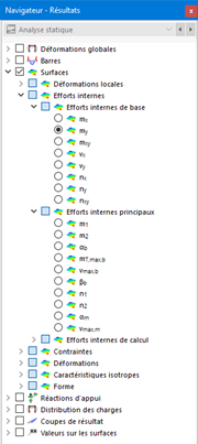 Sélection des efforts internes de surfaces dans le navigateur
