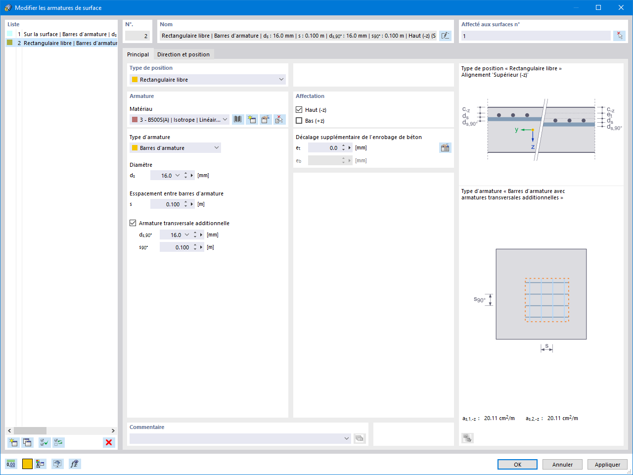 Attribuer des armatures supplémentaires