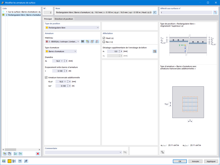 Attribuer des armatures supplémentaires