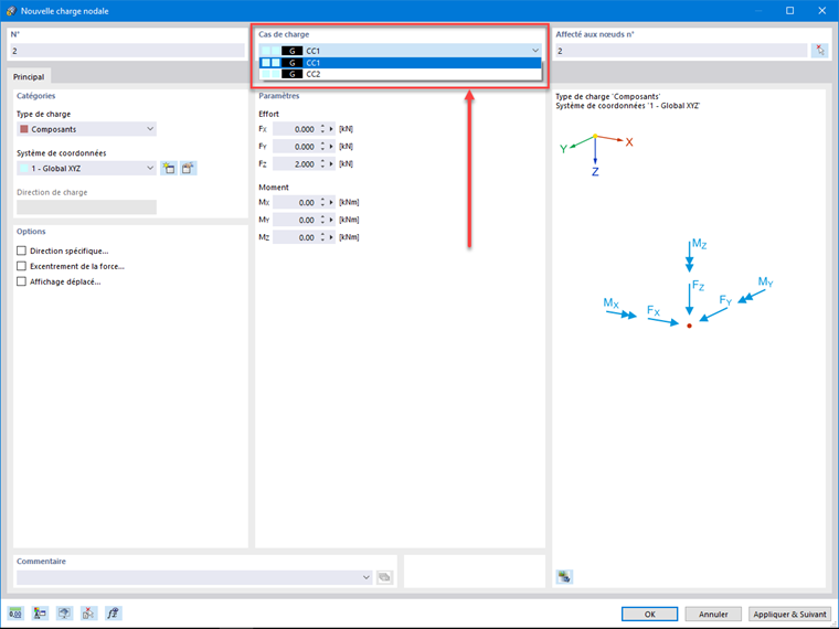 FAQ 005133 | Comment puis-je attribuer des charges prédéfinies à un autre cas de charge ?