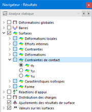 Sélection des contraintes de contact dans le navigateur
