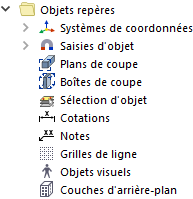 Objets repère dans le navigateur