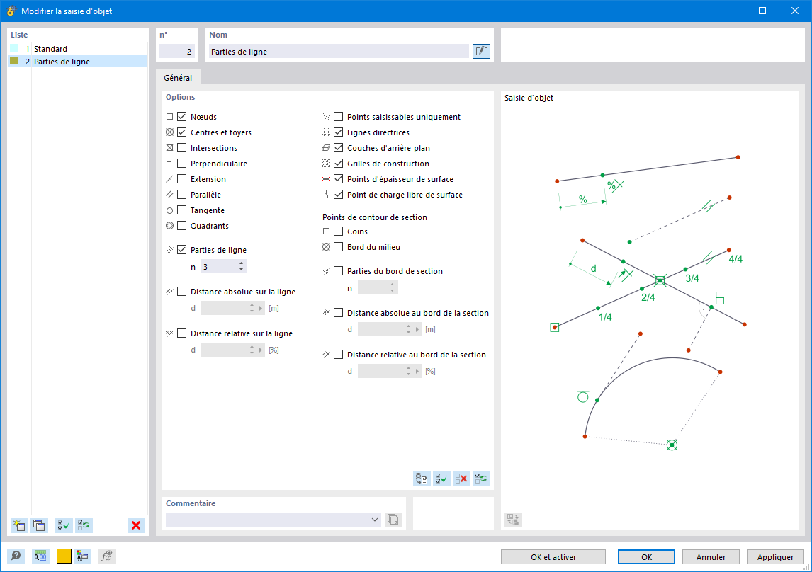 Boîte de dialogue « Nouvelle saisie d’objet »