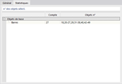 Statistiques de la sélection d’objets